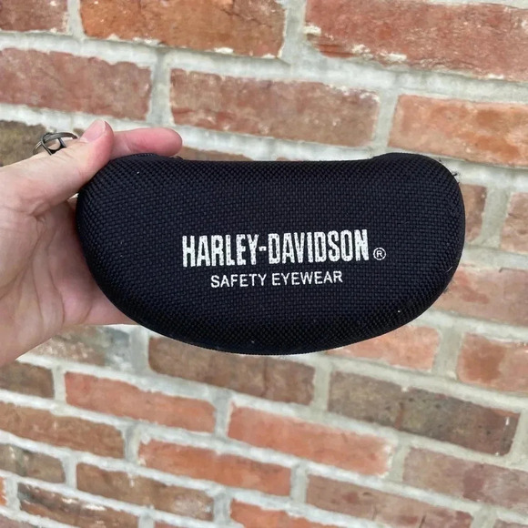 Harley Davidson Safety Eyewear Hard Case Clamshell Soft Zippered Key Chain Belt - Picture 1 of 5
